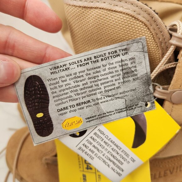 NWT Belleville 330 High Clearance Steel Toe Boots Tan Suede Combat Vibram 6.5 - Picture 14 of 14